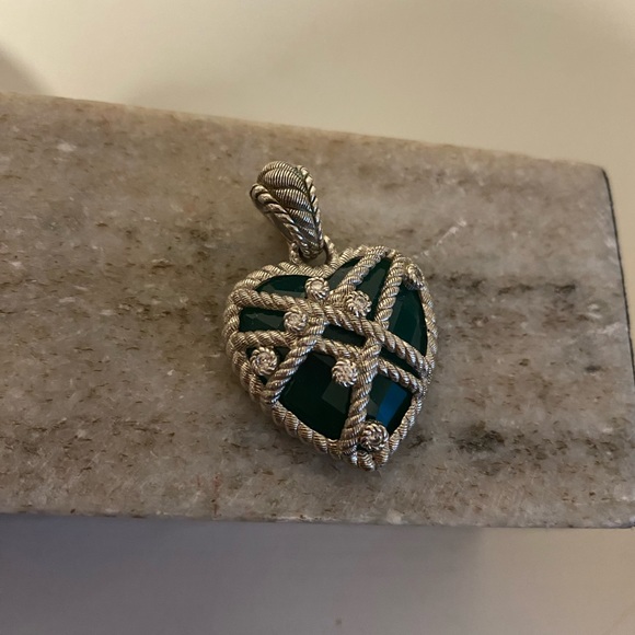 Judith Ripka Jewelry - Judith Ripka green stone pendant